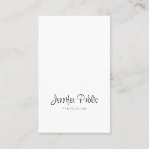 Cartão De Visita Design simples do texto escrito à mão criativo