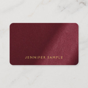 Cartão De Visita Design Simples Moderno Elegante Texto Dourado Tend