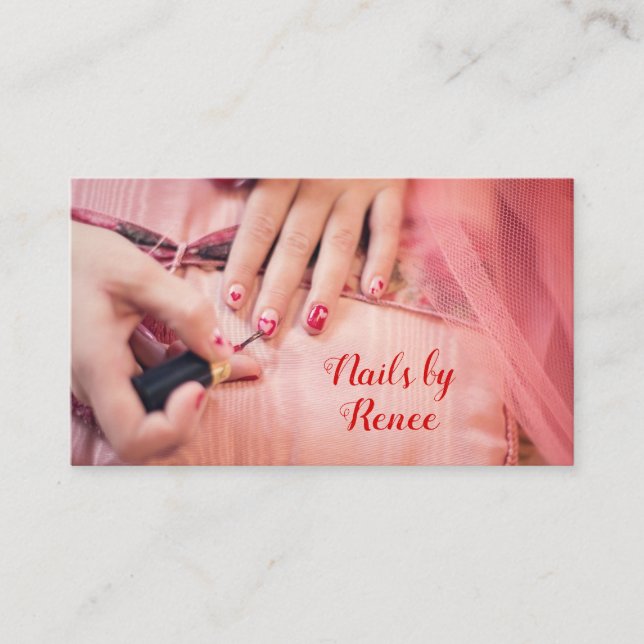 CARTÃO DE VISITA DESIGN UNHAS do CORAÇÃO (Frente)
