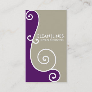 Cartão De Visita DESIGNER CARD art nouveau curvilhado