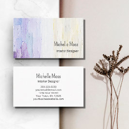 Cartão De Visita Designer de Abstrato Roxo do Interior Moderno Eleg