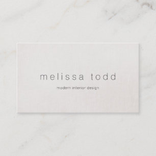 Cartão De Visita Designer de bege moderno minimalista