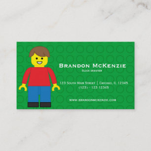 Cartão De Visita Designer de edifícios de blocos