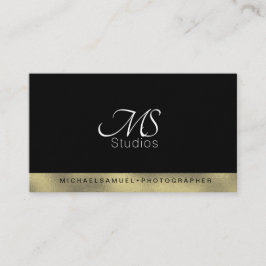 Cartão De Visita Designer de Fotografia Monocromática Minimalista D