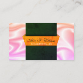 Cartão De Visita Designer de Interior 3D moderno