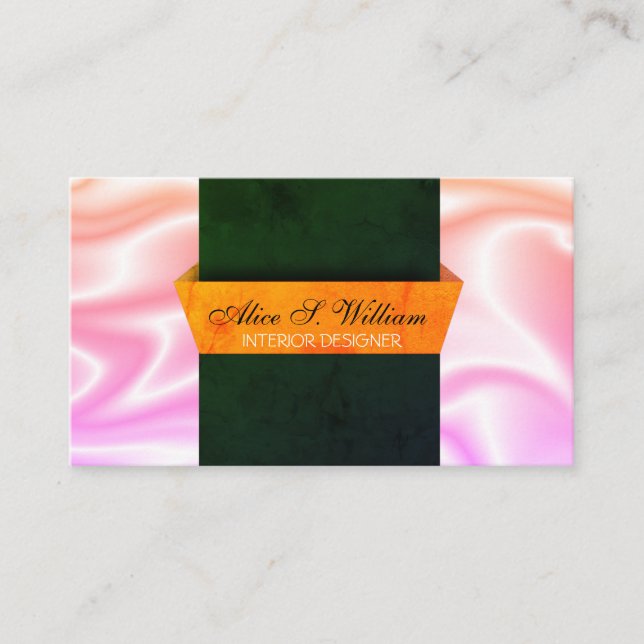 Cartão De Visita Designer de Interior 3D moderno (Frente)