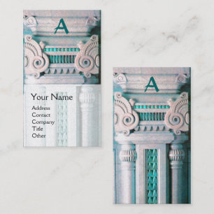 Cartão De Visita DESIGNER DE INTERIORES, branco da cerceta do