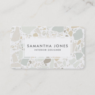 Cartão De Visita Designer de interiores moderno simples da textura
