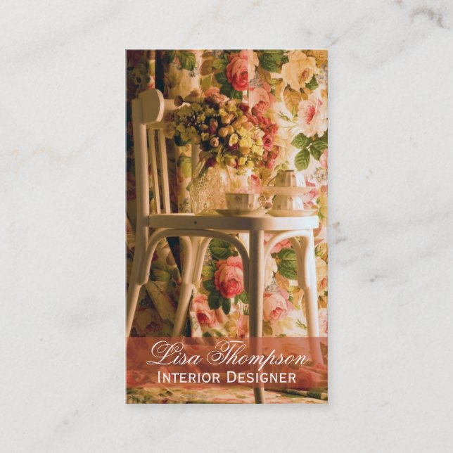 Cartão De Visita Designer de interiores, Provence, decorador da (Frente)