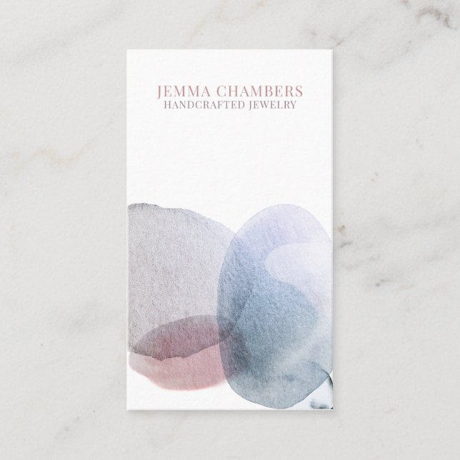 Cartão De Visita Designer de Joias Abstrato moderno (Frente)