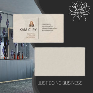 Cartão De Visita Designer de Logotipo Gráfico Profissional Elegante