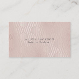 Cartão De Visita Designer de Rosa de Glama Dourado Cinza Cinza