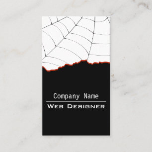 Cartão De Visita Designer de web profissional divertido preto e bra