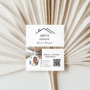 Cartão De Visita Designer do Interior da Caligrafia Moderna