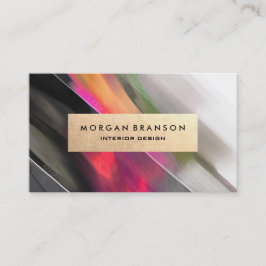 Cartão De Visita Designer do Interior de Pintura do Abstrato Modern