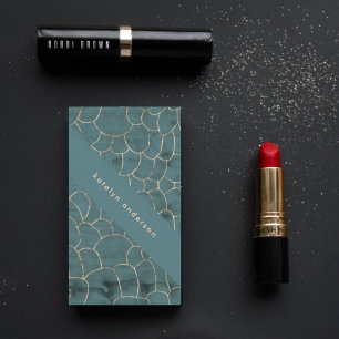 Cartão De Visita Designer do Interior do Teatro de Gemstone Dourado