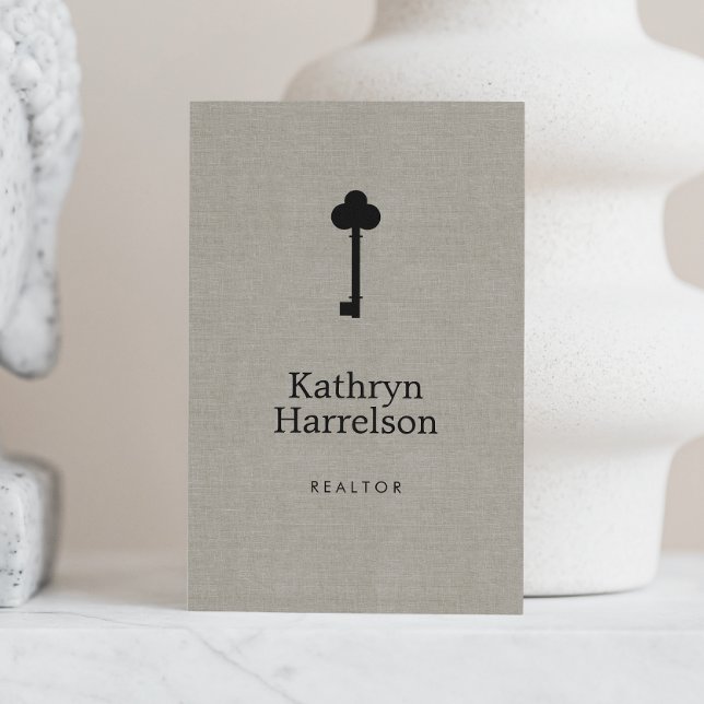 Cartão De Visita Designer do Interior Imobiliário do Realtor de Cha (Criador carregado)