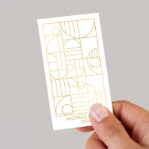 Designer Dourado de Deco Geométrico Moderno