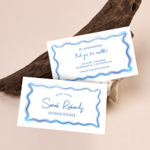 Designer Elegante de Quadro de Cor de Água Azul De