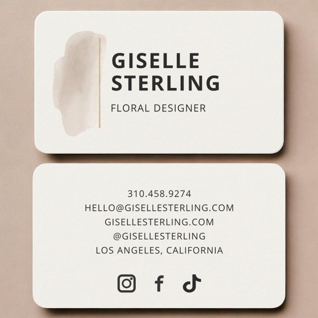 Cartão De Visita Designer Floral (Criador carregado)