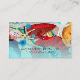 Cartão De Visita Designer Floral de Aquarela