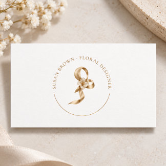 Cartão De Visita Designer Floral Elegante