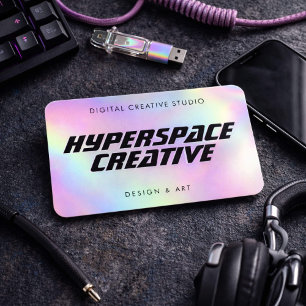 Cartão De Visita Designer Gráfico Holográfico
