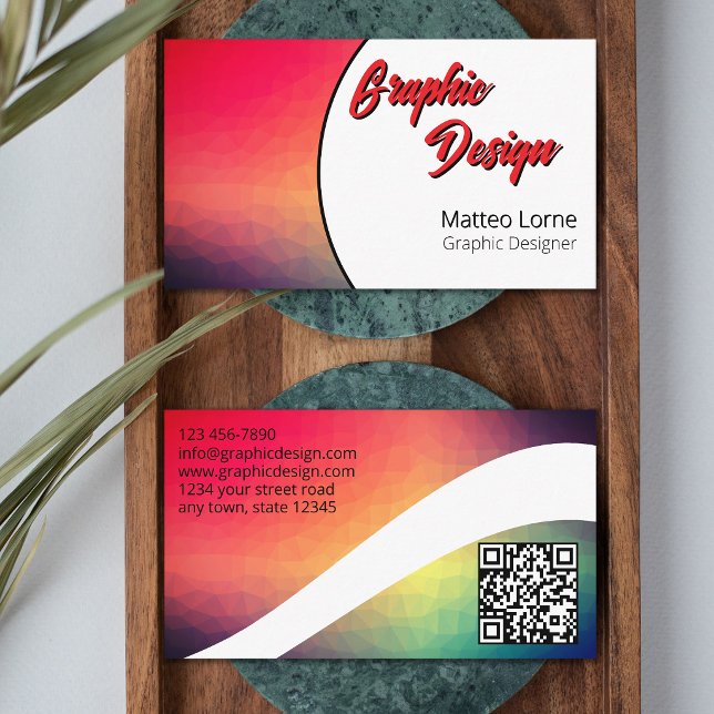 Cartão De Visita Designer Gráfico Moderno (Criador carregado)