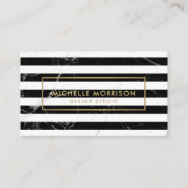 Cartão De Visita Designer Interno de Listras Mistas Modernas