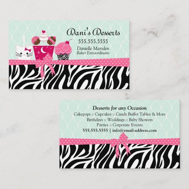 Cartão De Visita Desserts de padaria (Frente/Verso)