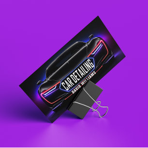 Cartão De Visita Desvio & automático do Wash do Carro Moderno