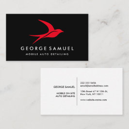 Cartão De Visita Detalhamento Automático | Logotipo de pássaro voad