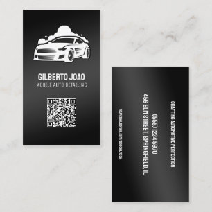 Cartão De Visita Detalhe Automotivo Móvel QR Personalizado