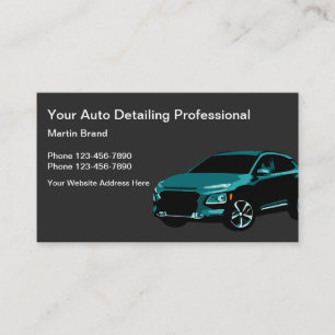 Cartão De Visita Detalhe Automotivo Único