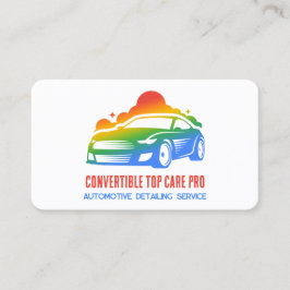 Cartão De Visita Detalhe do Carro Colorido