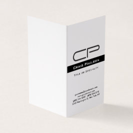 Cartão De Visita Detalhes do endereço do nome do monograma branco p