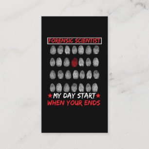 Cartão De Visita Detetive de DNA de impressão digital forense Scie
