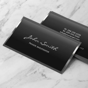 Cartão De Visita Detetive Detetive Legal Limite de Metal