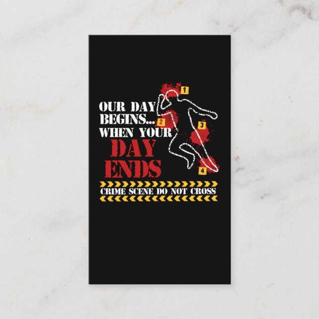 Cartão De Visita Detetive do Crime do Investigador Forense (Frente)