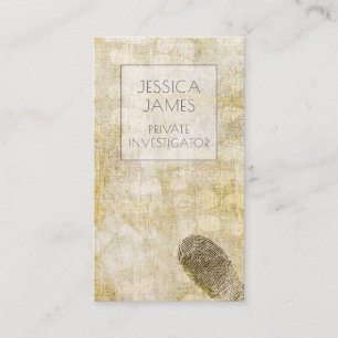 Cartão De Visita Detetive Privado Investigador Impressão Digital