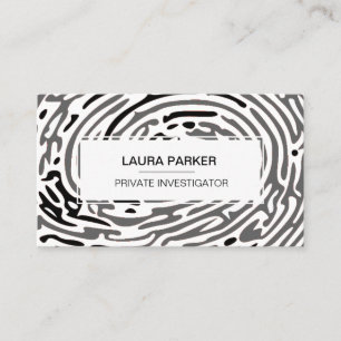 Cartão De Visita Detetive Private Investigator Finger Impressão