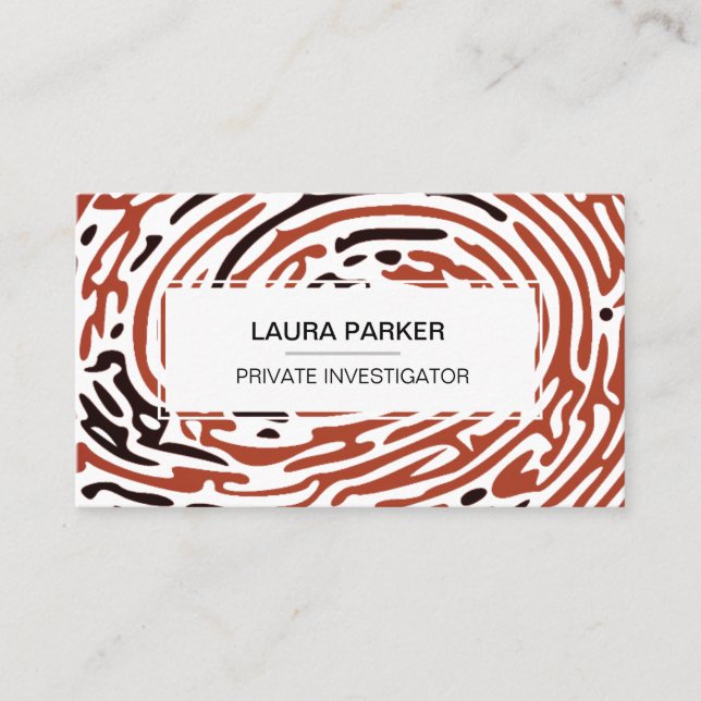 Cartão De Visita Detetive Private Investigator Impressão (Frente)