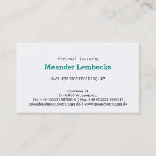 Cartão De Visita Dezent mit Punkt