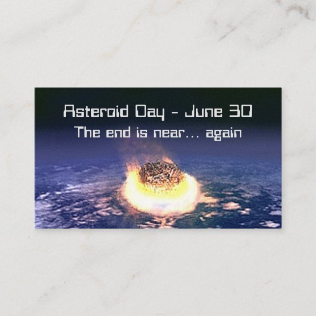 Cartão De Visita Dia Asteroide 30 de junho (Frente)