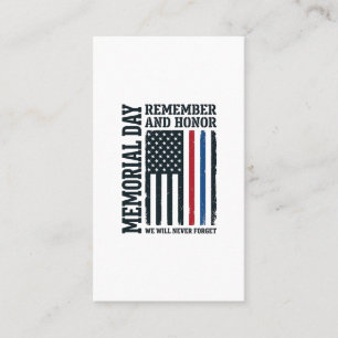 Cartão De Visita Dia da Memória Lembrar e Homenagear Tributo Vetor 