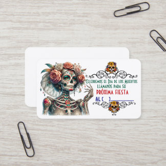 Cartão De Visita Dia de los muertos