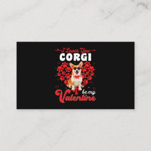 Cartão De Visita Dia de os namorados Corgi Tee Funny Dog Namorados