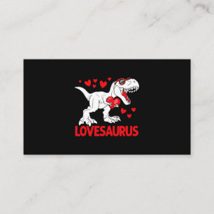 Cartão De Visita Dia de os namorados Lovesaurus Dinosaur Trex Love 