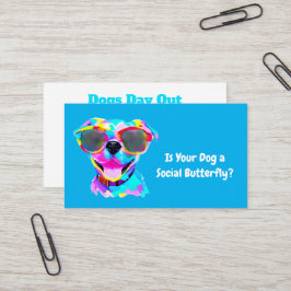 Cartão De Visita Dia Divertido dos Cães Personalizado Acampamento C