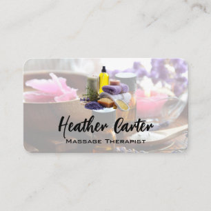 Cartão De Visita Dia Spa   Óleos e sabões de bath salgada